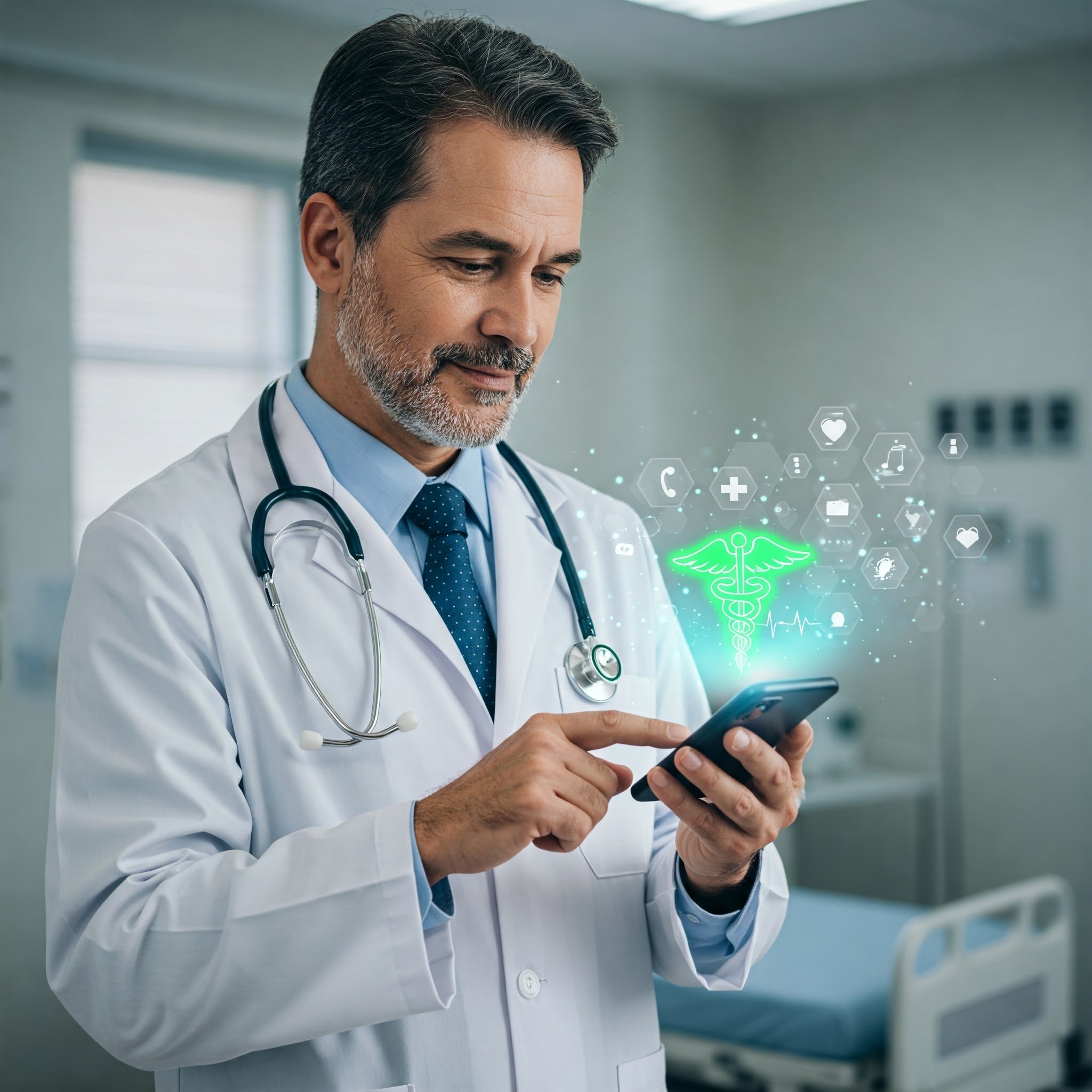 Aplicativo Átimo Saúde em dispositivos móveis